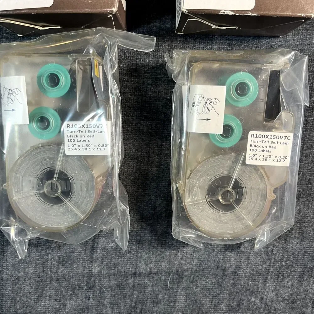Panduit P1 Label Cassette Lot of 6 Self Laminating Continuous Tape Marker Plat